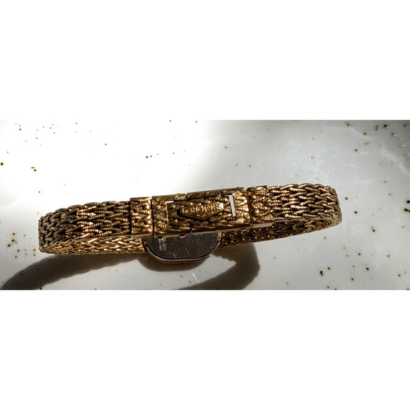 Vintage Longines L960 AO Gold Dial Quartz Womens Watch Gold Plated Mesh Bracelet main image 7
